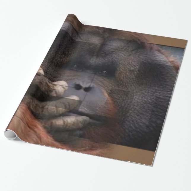 Orangutan Wrapping Paper Geschenkpapier (Ungerollt)
