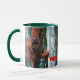 Orangutans Ich mag Rotkehlchen Tasse