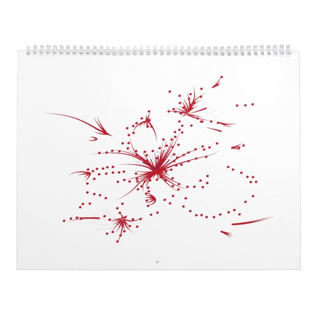 Orangy Red, Cyan und Magenta dot Kalender (Titelbild)