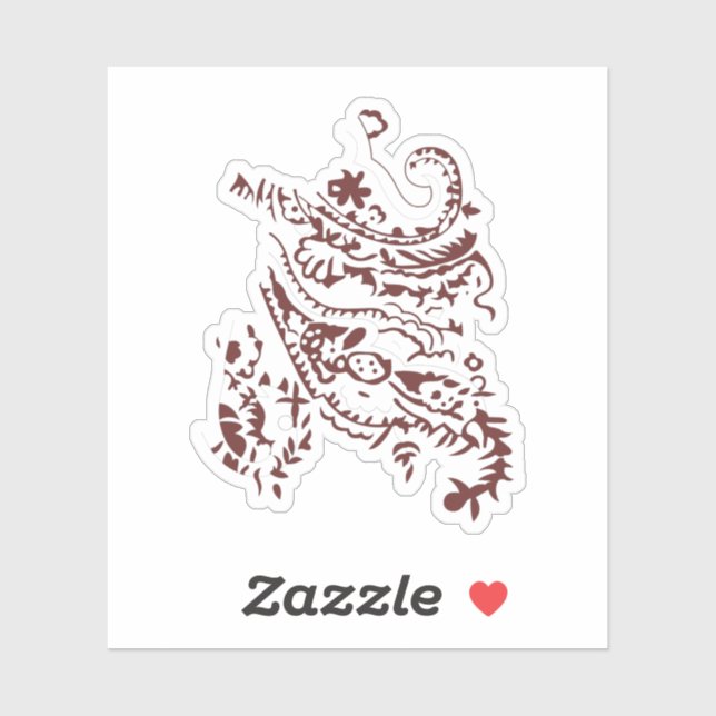 Orangy Red Dekordesign Aufkleber (Blatt)