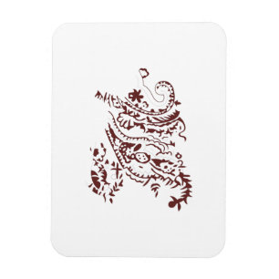 Orangy Red Dekordesign Magnet