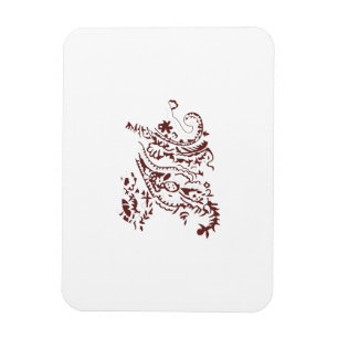 Orangy Red Dekordesign Magnet