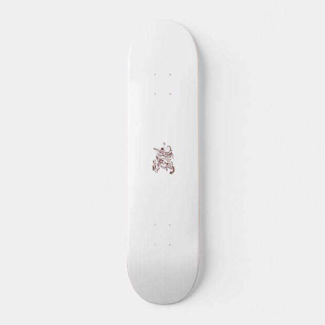 Orangy Red Dekordesign Skateboard (Vorne)