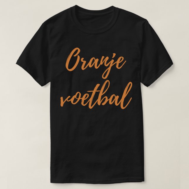 Oranje Voetbal Design T-Shirt (Design vorne)