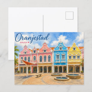 Oranjestad Aruba Karibikinsel Reise Souvenir Postkarte