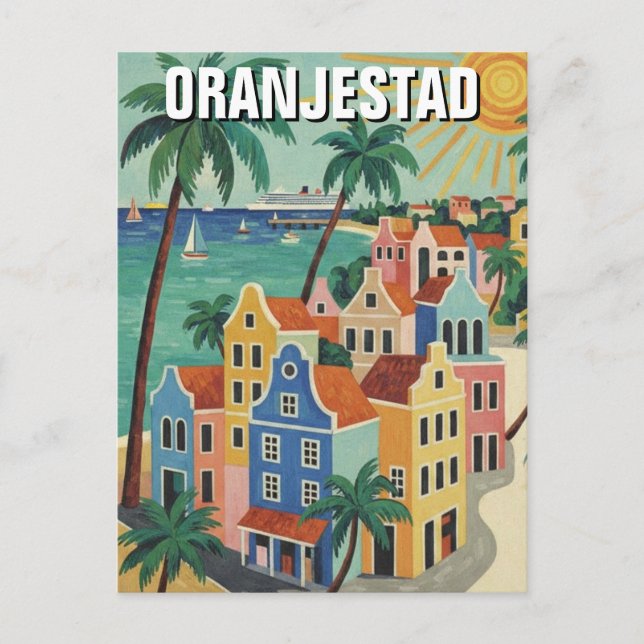 Oranjestad Aruba Reise Postkarte (Vorderseite)