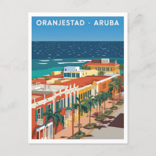 Oranjestad Aruba Vintage Postkarte