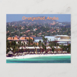 Oranjestad, Aruba Wasserfarbe Postkarte