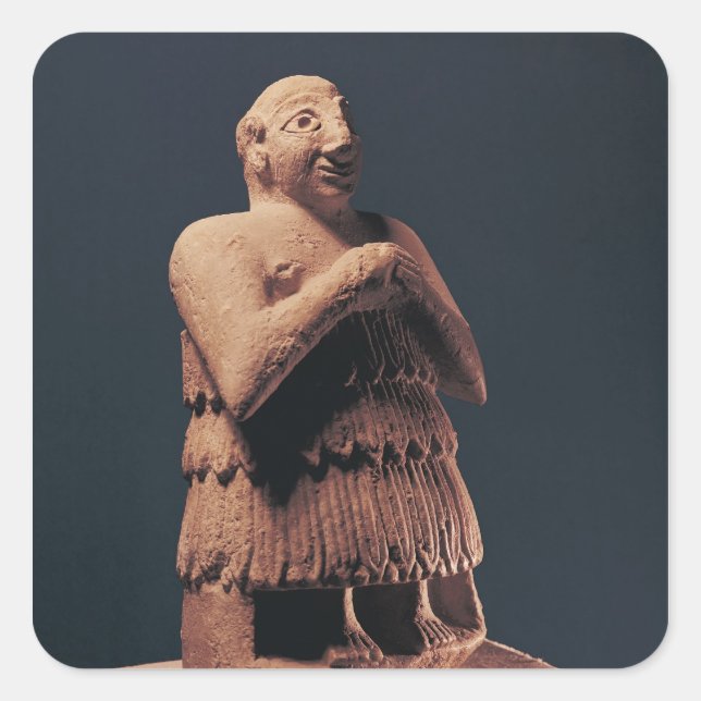 Orant von Tello Quadratischer Aufkleber (Vorderseite)