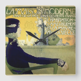 Orazi Manuel 1905 Vintage französische Werbung Quadratische Wanduhr