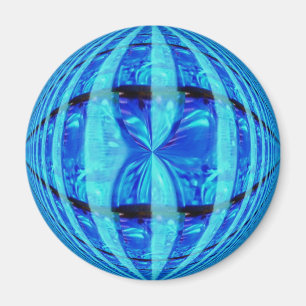 Orb Blue Kühlschrankmagnet rund Magnet