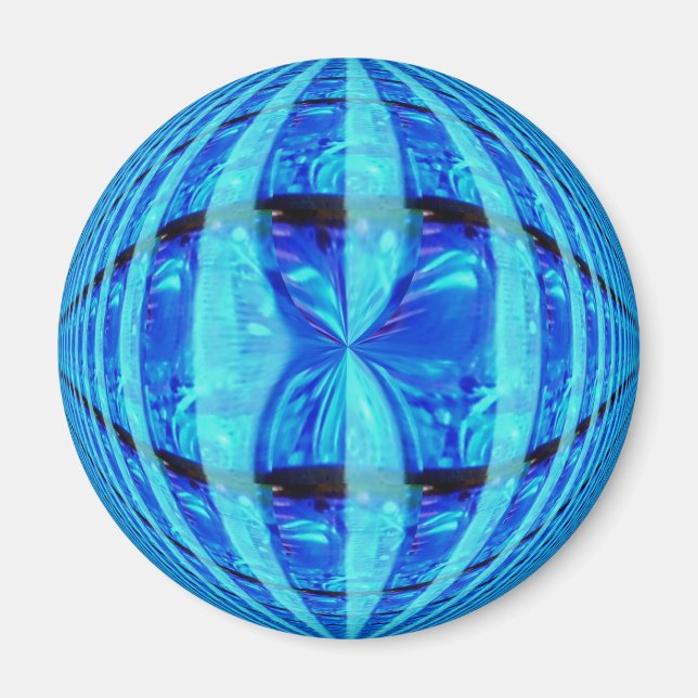 Orb Blue Kühlschrankmagnet rund Magnet (Vorne)