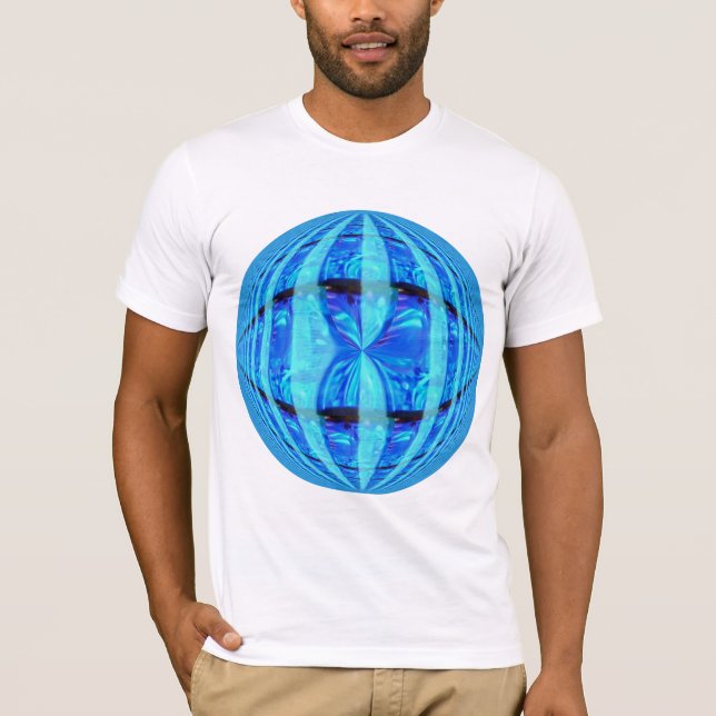 Orb Blue Round T - Shirt weiß (Vorderseite)