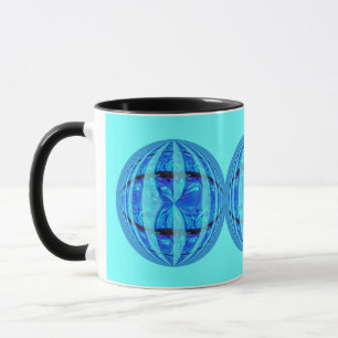 Orb Blue Round Tasse Blue