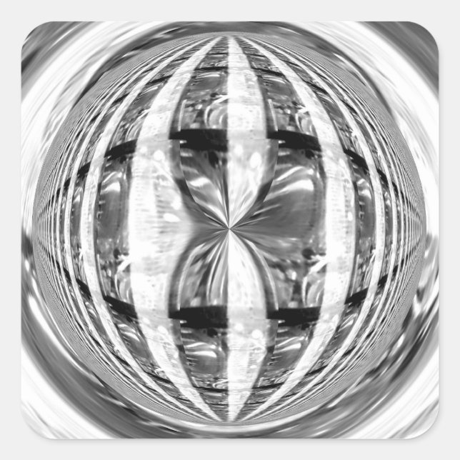Orb-Chrome-Aufkleber Quadratischer Aufkleber (Vorderseite)