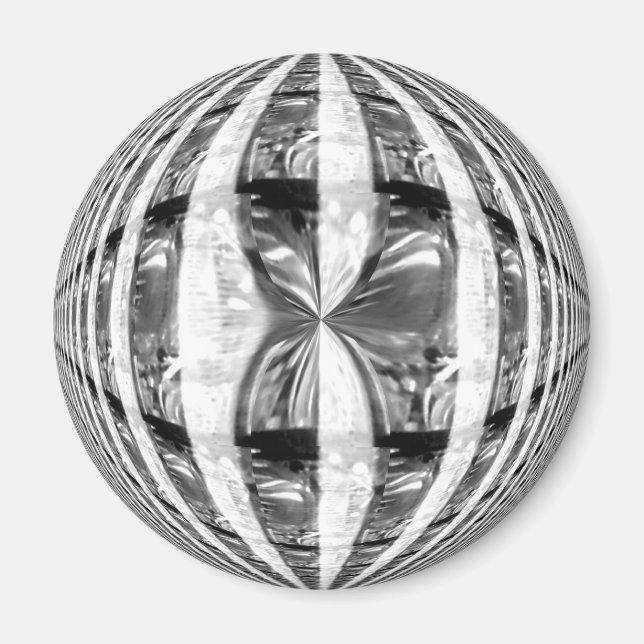 Orb Chrome Kühlschrankmagnet rund Magnet (Vorne)