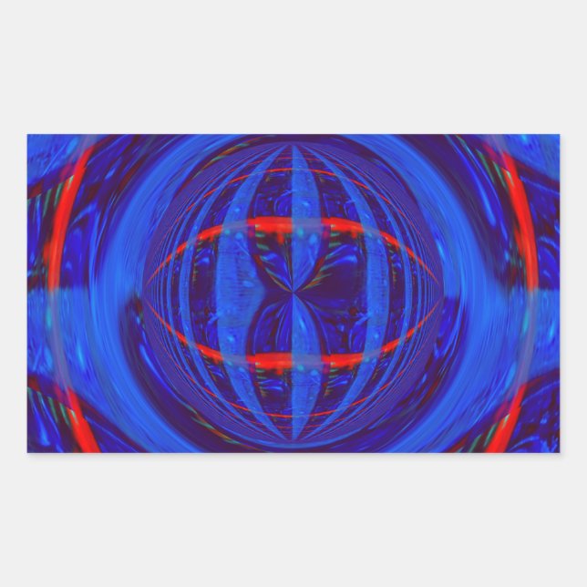Orb Dark Blue Aufkleber Rechteck (Vorderseite)