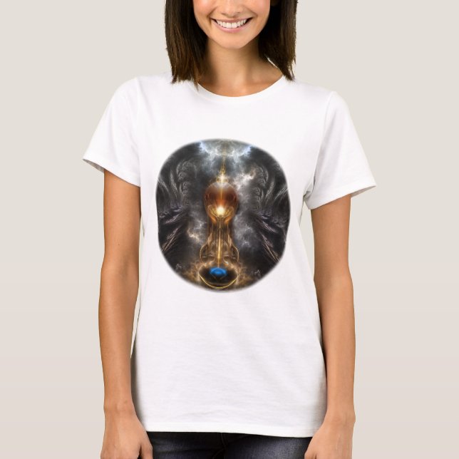 Orb der Lichtkunst des Fraktals T-Shirt (Vorderseite)