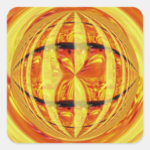 Orb-Gold-Aufkleber Quadratischer Aufkleber