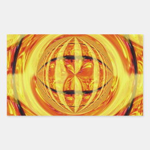 Orb-Gold-Aufkleber Rechteckiger Aufkleber
