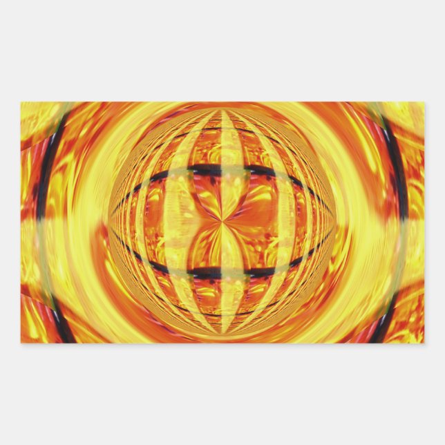 Orb-Gold-Aufkleber Rechteckiger Aufkleber (Vorderseite)