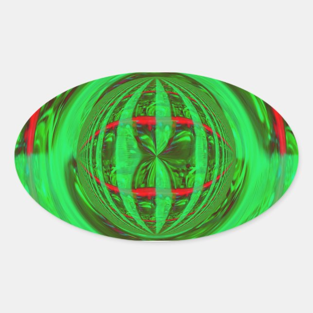 Orb Green Aufkleber oval (Vorderseite)