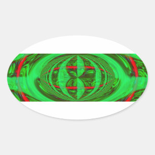Orb Green Aufkleber oval