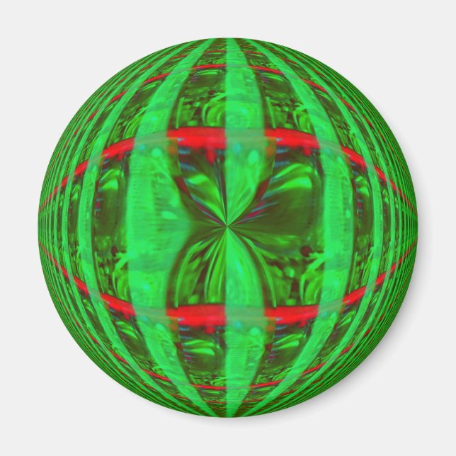 Orb Green Kühlschrankmagnet rund Magnet (Vorne)