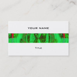 Orb Green Stripe Visitenkarte weiß hinten