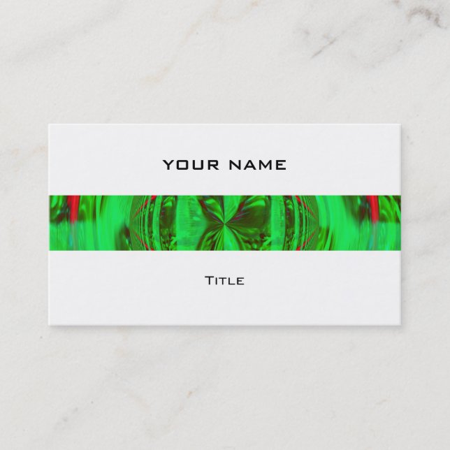 Orb Green Stripe Visitenkarte weiß hinten (Vorderseite)