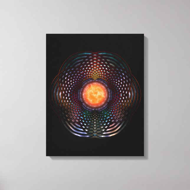 Orb Moon Rings Leinwanddruck (Vorderseite)