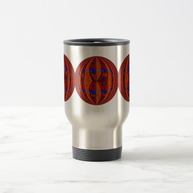Orb Red Round travel mug Reisebecher (Mittel)