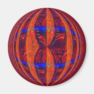 Orb Roter Kühlschrankmagnet rund Magnet