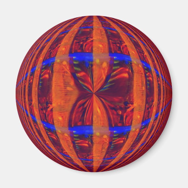 Orb Roter Kühlschrankmagnet rund Magnet (Vorne)