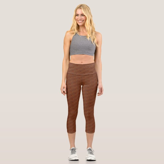 Orb Weaver Brown Capri Leggings (Vorderseite)