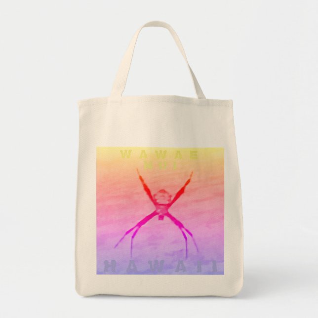 Orb Weaver/Hapa Kariert, Tote Bag Tragetasche (Vorne)