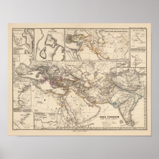 Orbis terrarum regni Persici tempore Poster (Vorne)