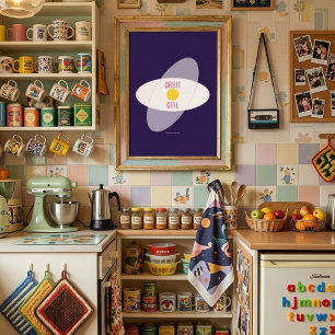 Orbit Girl — 90er Maximalist Poster   Retro Schlaf