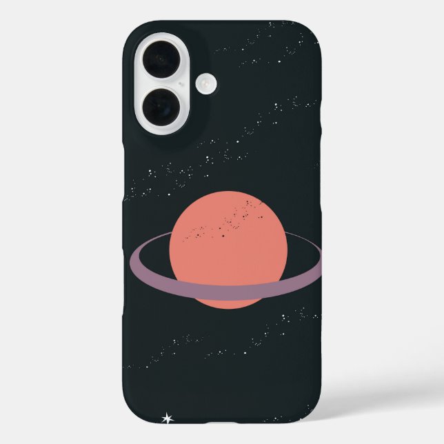 Orbit One - Minimaler Ringed Planet Case-Mate iPhone Hülle (Rückseite)