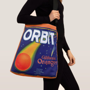 Orbit Orange Fruchtkartentafel der 20er Jahre gedr Tragetaschen Mit Langen Trägern
