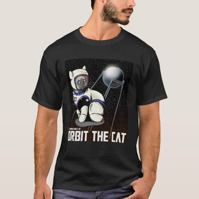 Orbit the Cat Retro T-Shirt (Vorderseite)