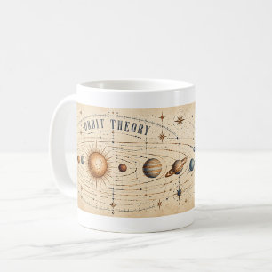 Orbit-Theorie Vintage-Astronomie-Tasse Kaffeetasse