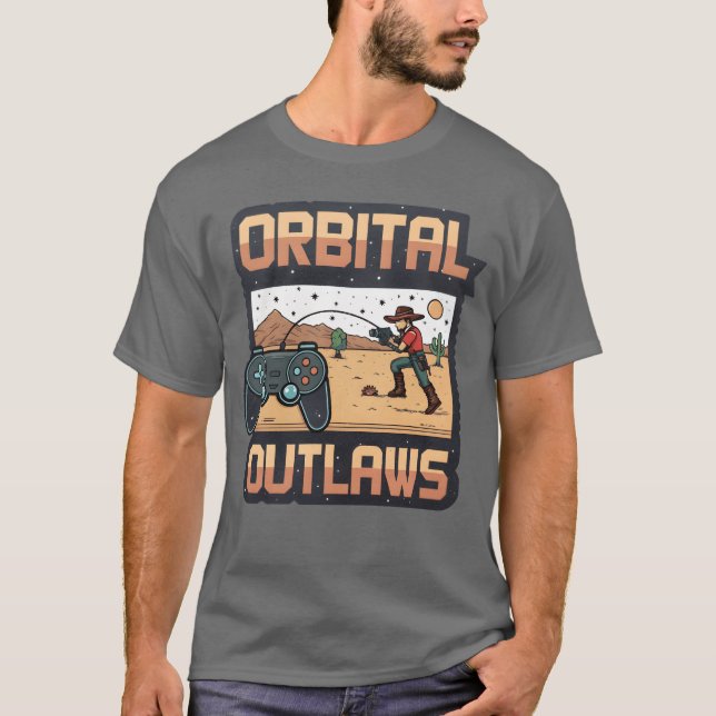 Orbital Outlaws Retro Video Game friends T-Shirt (Vorderseite)