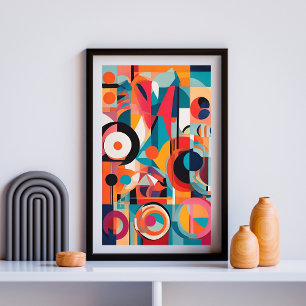Orbitale von Farbe und Form Poster