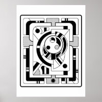 Orbitron Minimal - Abstrakt Geometrische Linie Art