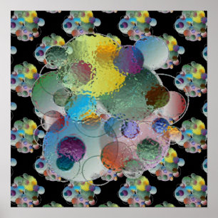 Orbs Planets Abstrakte Formen Poster