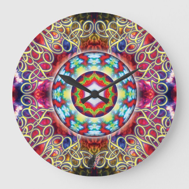 Orbz Kaleid Große Wanduhr (Vorderseite)