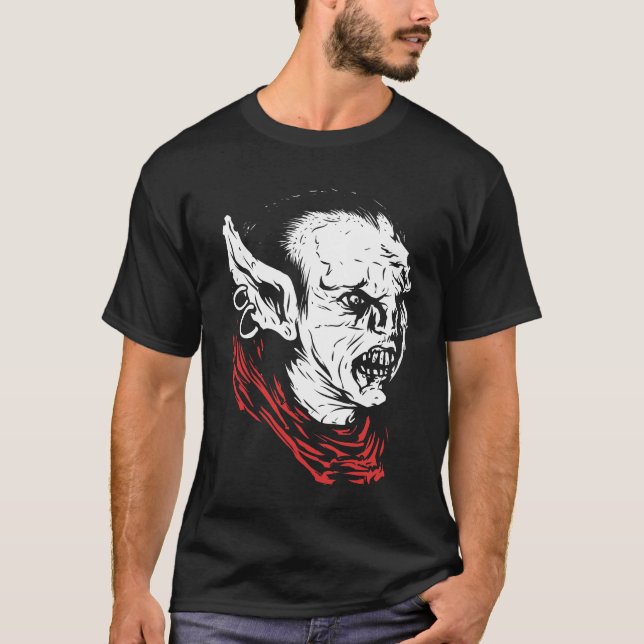 ORC Devil Grunge Black Art Illustration Trendy T-Shirt (Vorderseite)