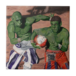 Orc Gladiator Football Fantasy Art Keramik Tile Fliese