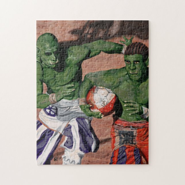 Orc Gladiator Football Fantasy Art Medium Puzzle (Vertikal)